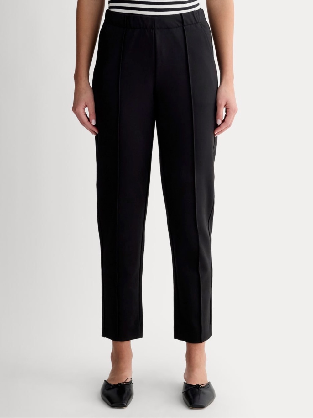 Everlane Women The Dream Pant Trouser S Black Tapered Leg Office Workwear Comfy